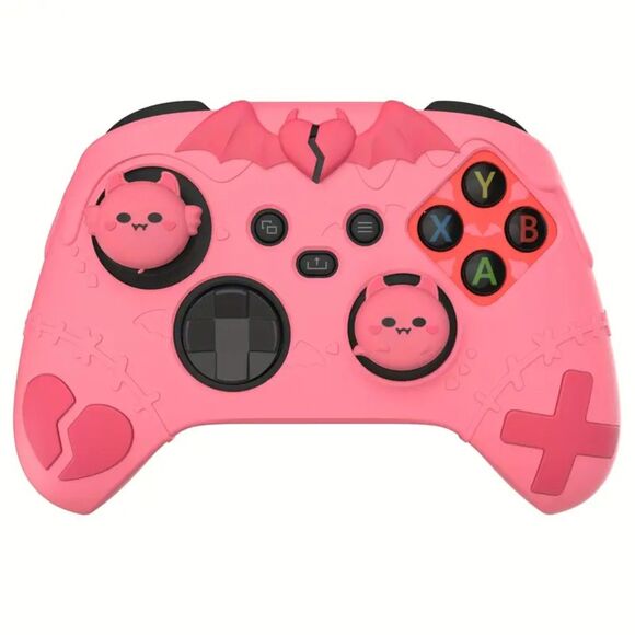 Goth Emo Gamer Girl Kawaii Cute Pink Xbox Controller Cover w/ Thumb Bat Grips - Picture 2 of 8